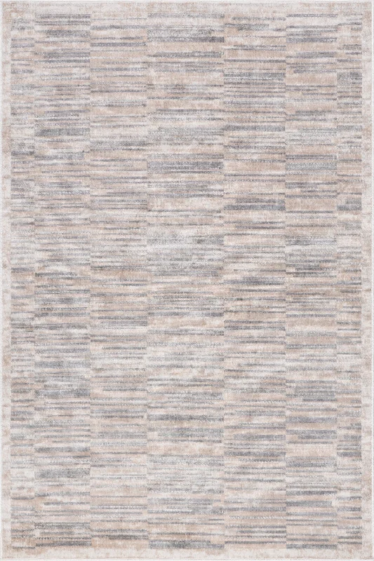 Aubriella Striped Rug | Grey