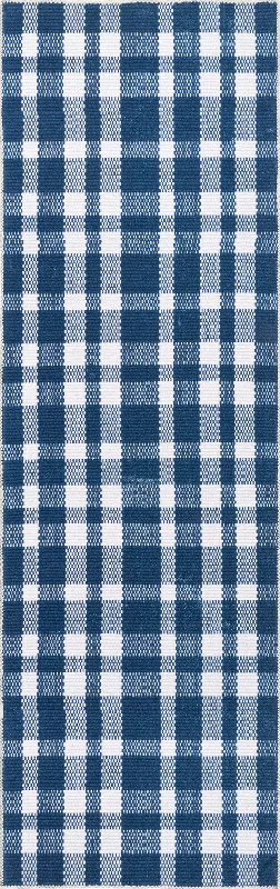 Brittany Tartan Plaid Washable Rug | Blue