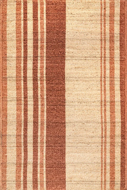 Claudia Striped Jute Rug | Brown