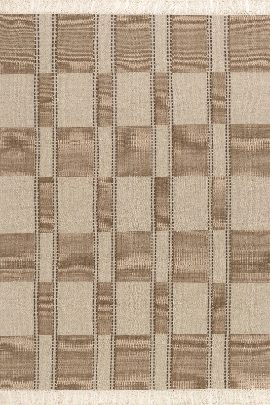 Corbett Fringed Wool Rug | Beige