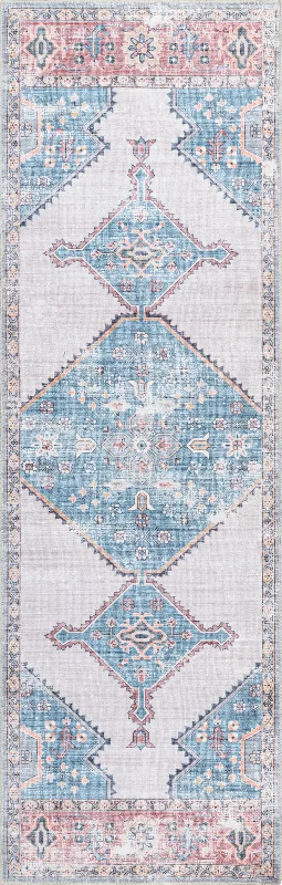 Corinne Classic Vintage Washable Rug | Blue