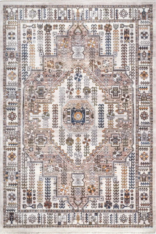 Essence Traditional Bordered Rug | Beige