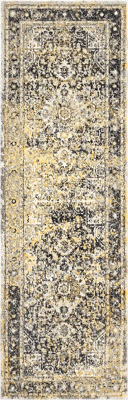 Faded Star Petal Emblem Rug | Gold