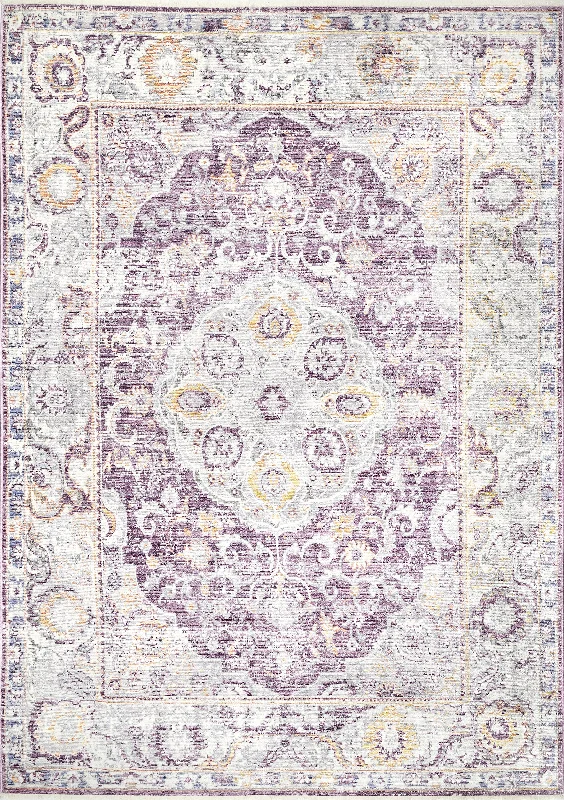 Fading Pendent Medallion Fringe Rug | Multicolor