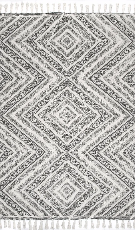 Greek Eye Trellis Rug | Grey