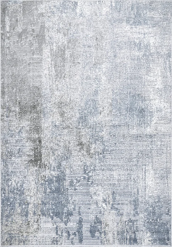 Iris Textured Abstract Rug | Blue