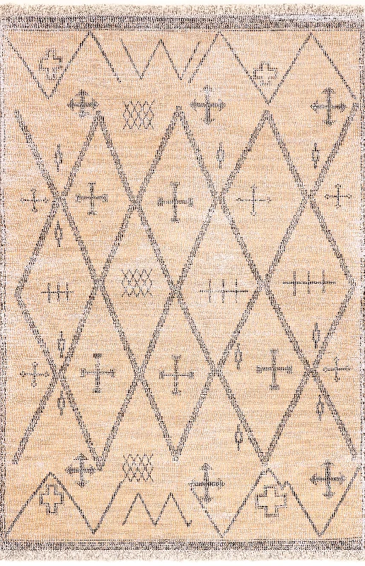 Janine Cotton Trellis Rug | Beige