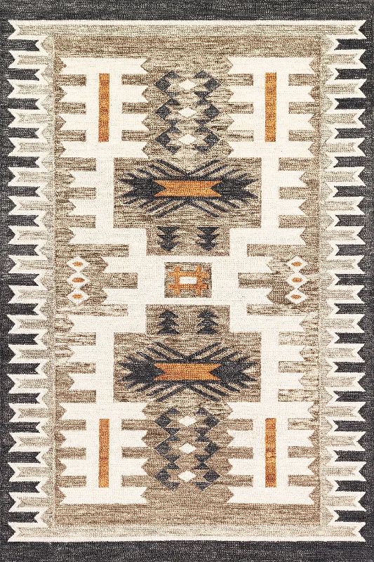 Jen Irregular Geometric Rug | Ivory