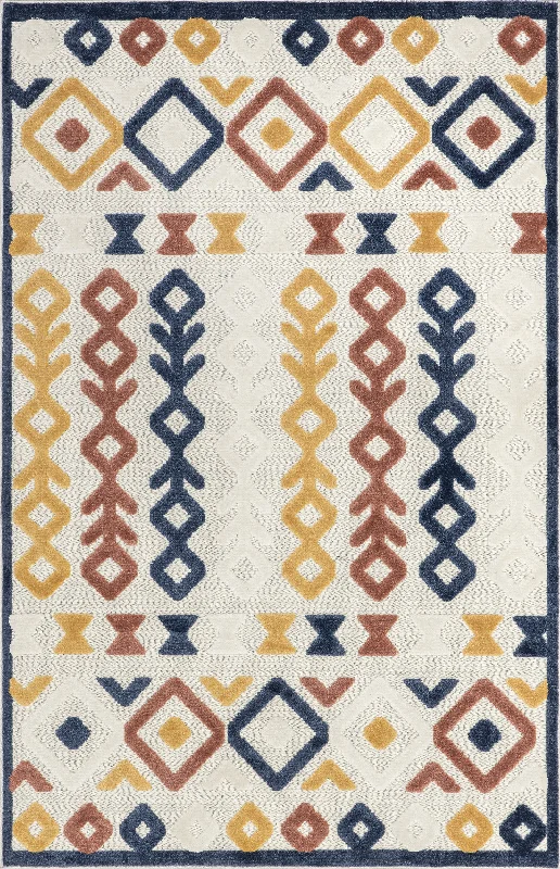 Josilyn Indoor/Outdoor Geometric Rug | Blue