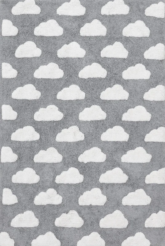 Julietta Kids Cloud Dreams Washable Rug | Grey