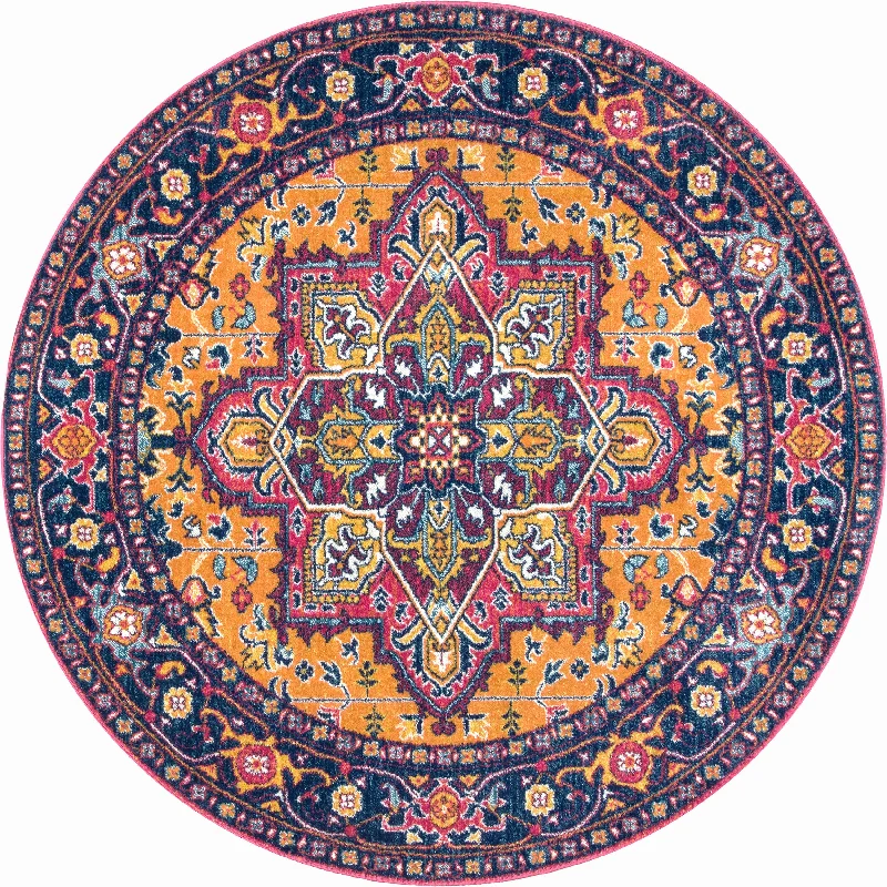 Katrina Blooming Rosette Rug | Purple