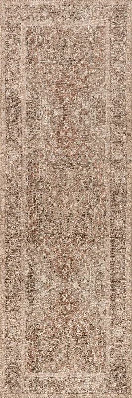 Maddison Vintage Medallion Rug | Light Brown