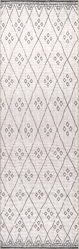 Magdalena Diamond Geometric Rug | Ivory