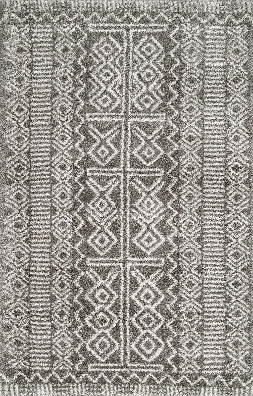 Moroccan Geometric Rug | Dark Grey