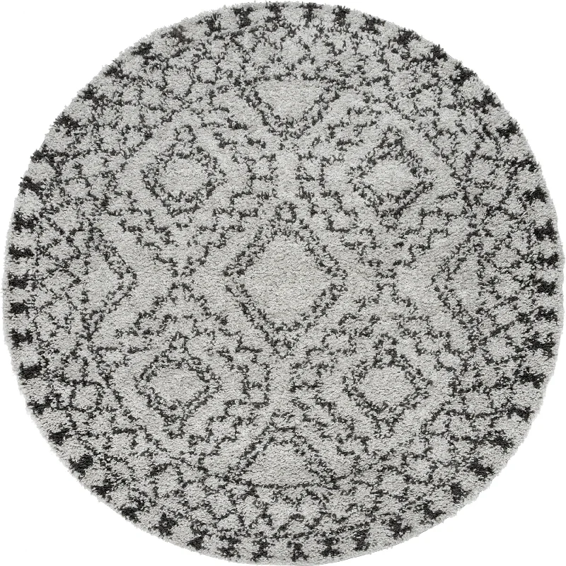 Moroccan Tasseled Rug | Grey