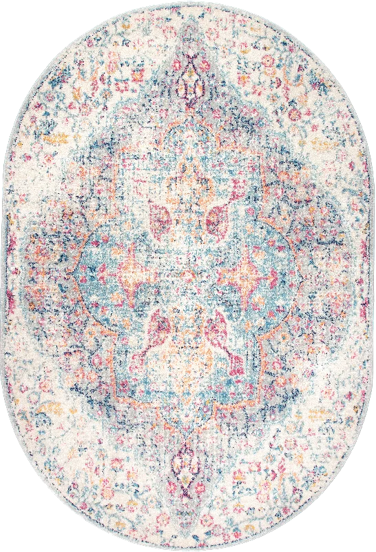 Mottled Medallion Rug | Blue