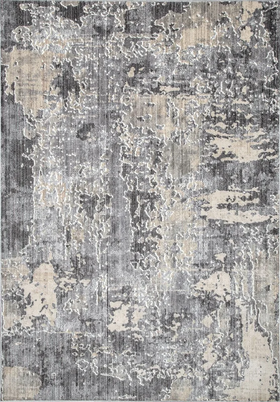 Muddled Abstract Rug | Silver