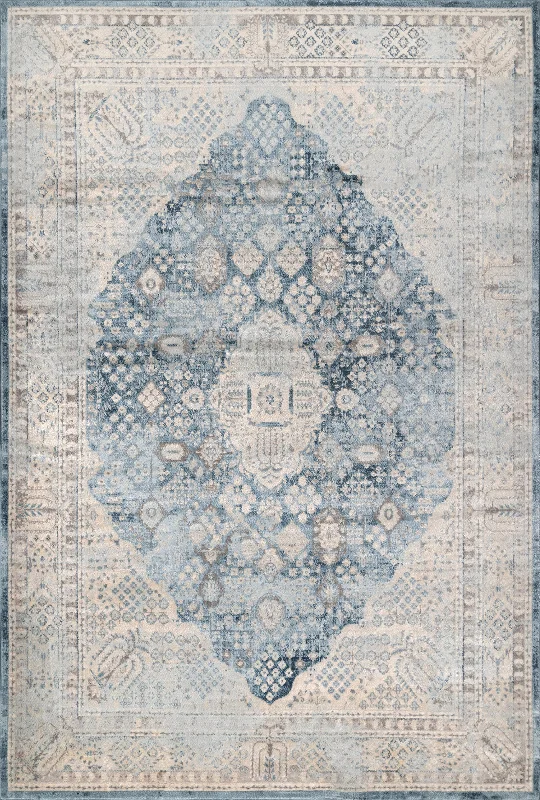 Mystic Medallion Rug | Light Blue