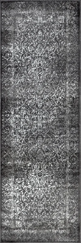 Persian Wreath Rug | Dark Grey