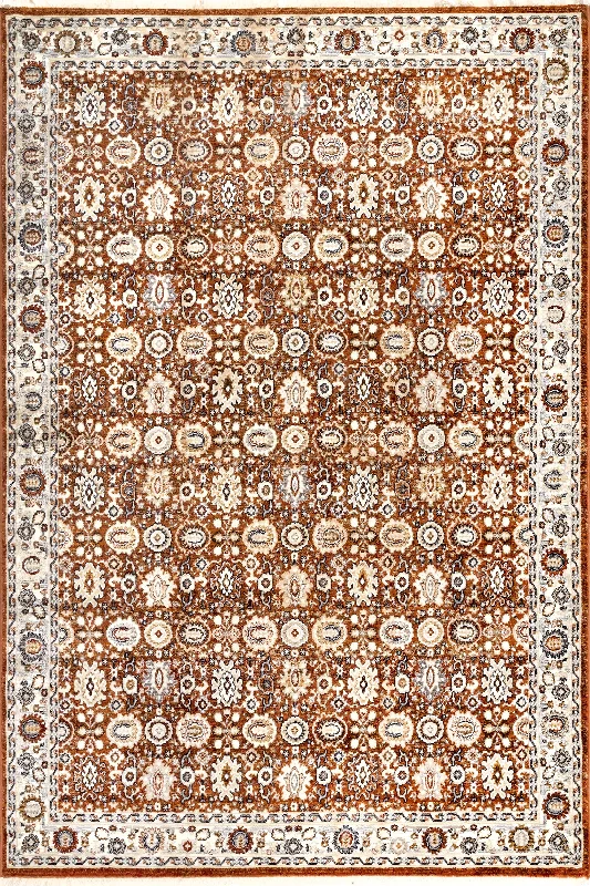 Polly Persian Fringed Rug | Rust