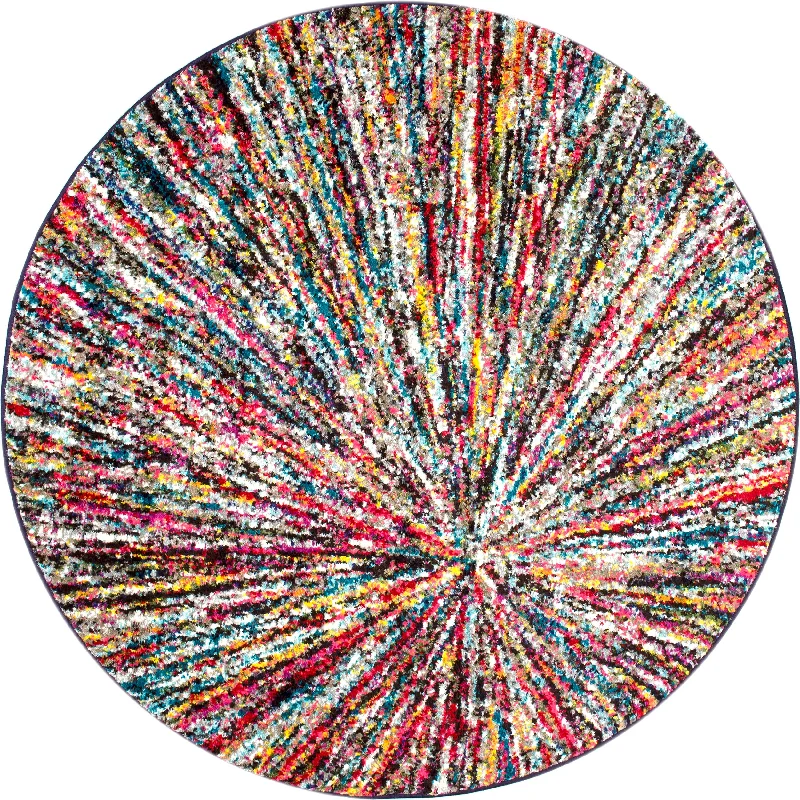 Prismatic Warp Space Rug | Multicolor