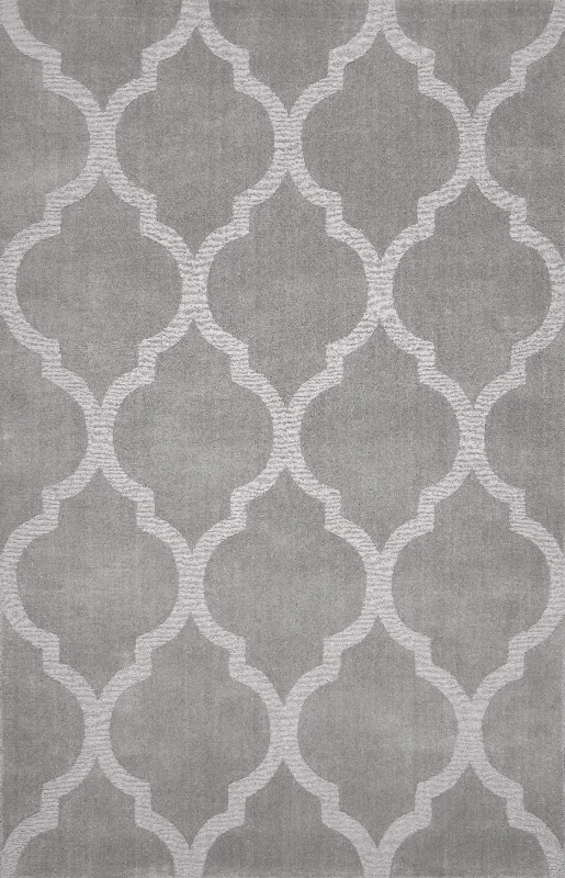 Raised Trellis Rug | Grey