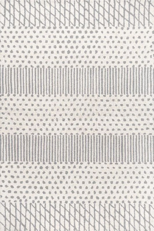 Samantha Wool Lattice Rug | Ivory