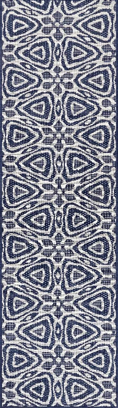 Snowflake Lattice Indoor/Outdoor Rug | Navy