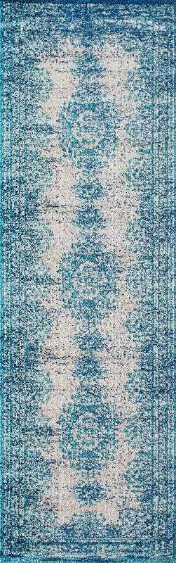 Speckled Medallion Rug | Blue