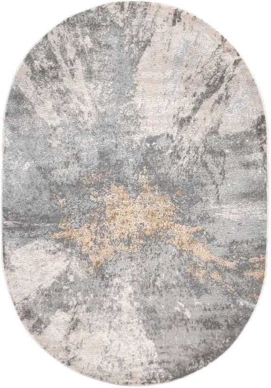 Splatter Abstract Rug | Silver