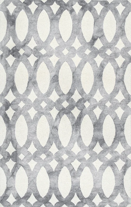 Stained Glass Trellis Rug | Grey