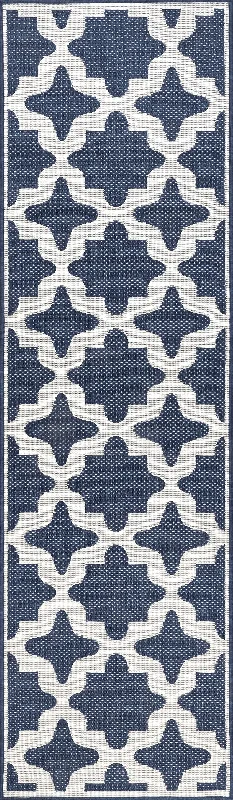 Starry Trellis Indoor/Outdoor Rug | Navy