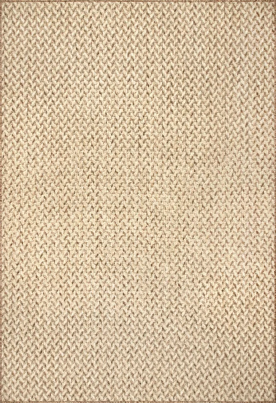 Taraji Herringbone Indoor/Outdoor Rug | Brown