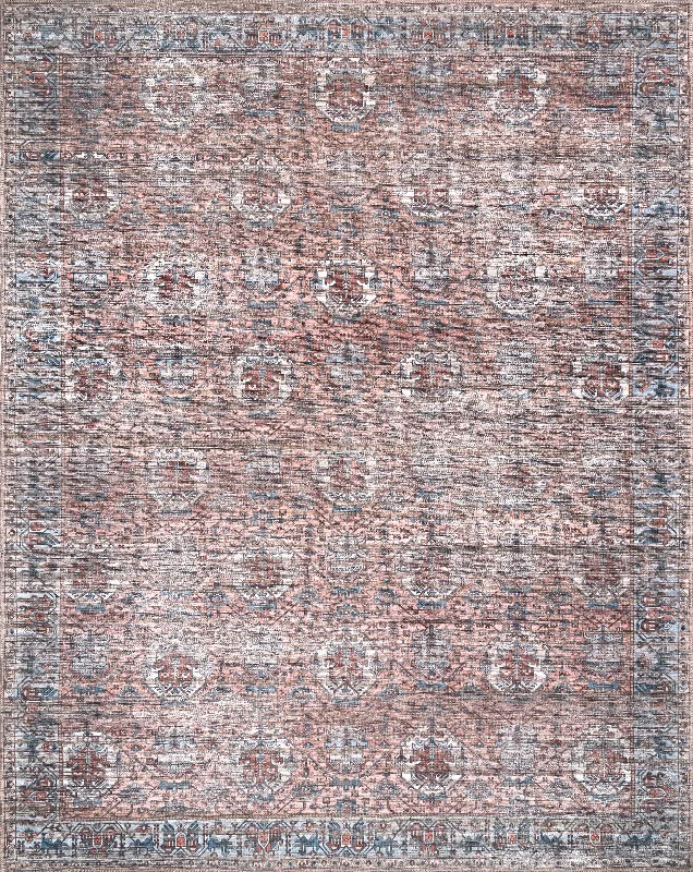 Tiana Oriental Washable Rug | Blue