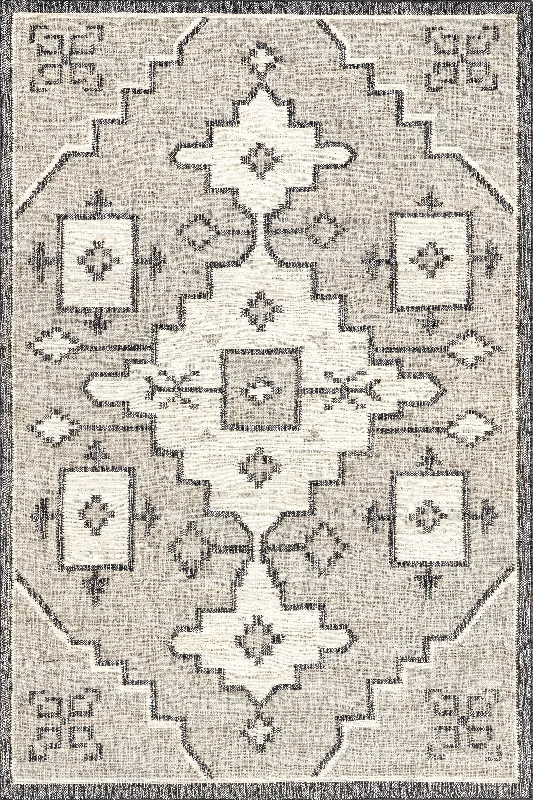 Valencia Medallion Tiled Rug | Natural