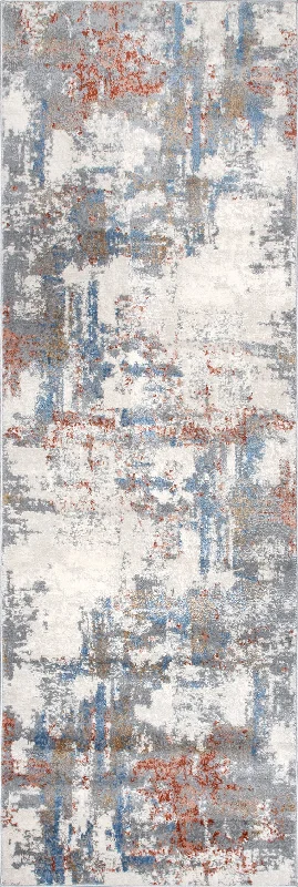 Vintage Abstract Rug | Light Grey