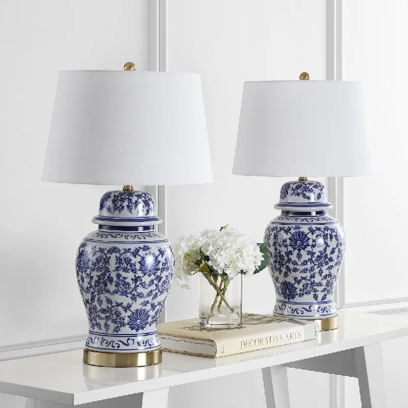 Safavieh Alban Table Lamp 17" x 17" x 30.5" Blue