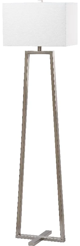 Safavieh Callaway 60 Inch H Floor Lamp 16" x 11" x 60" Nickel