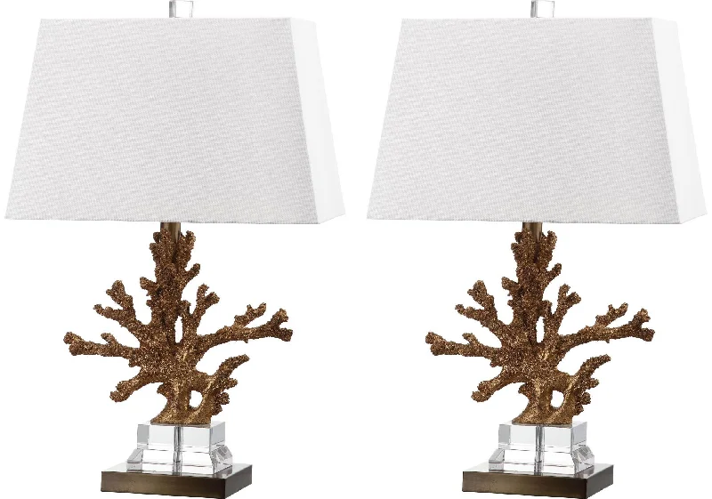 Safavieh Catena 23.5 Inch H Table Lamp 15" x 9" x 23.5" Gold