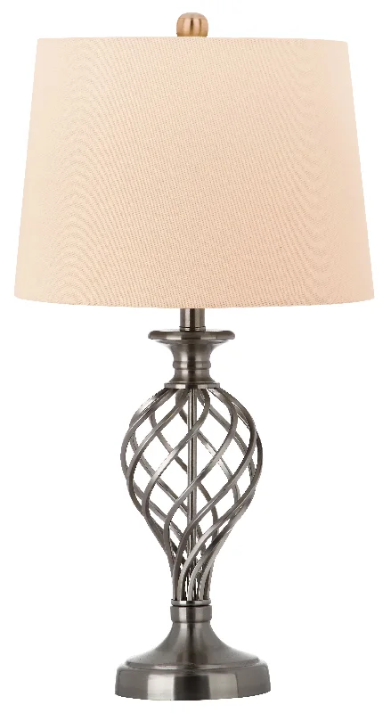 Safavieh Colleen 26.75 Inch H Urn Table Lamp 14" x 14" x 26.75" Nickel