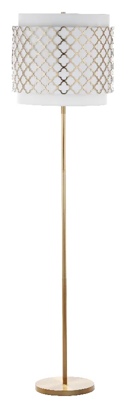 Safavieh Dana 61.5 Inch H Floor Lamp 16.5" x 16.5" x 61.5" Gold