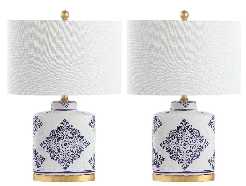 Safavieh Darcia Table Lamp 16" x 10" x 23.75" Blue