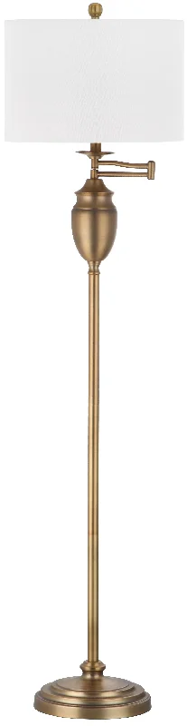 Safavieh Delaney 60 Inch H Floor Lamp 15" x 15" x 60" Gold