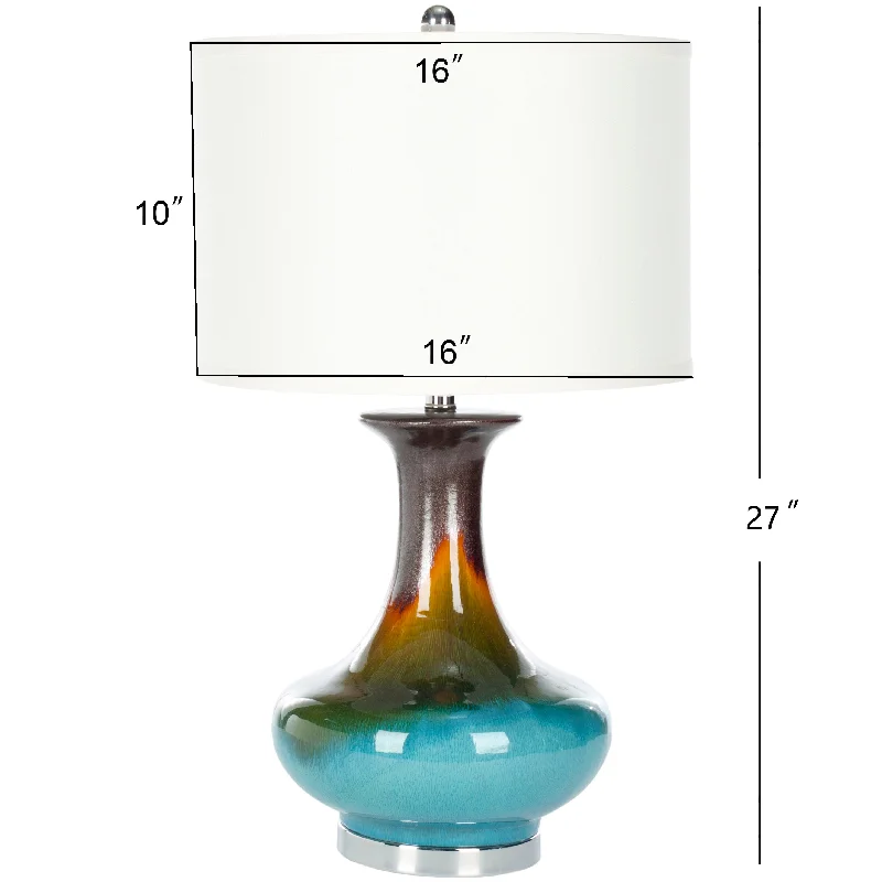 Safavieh Elli 29 Inch H Table Lamp 16" x 16" x 27" Blue