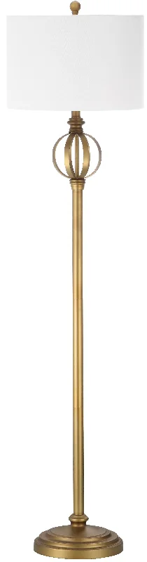 Safavieh Estilo 61.5 Inch H Sphere Floor Lamp 15" x 15" x 61.5" Gold