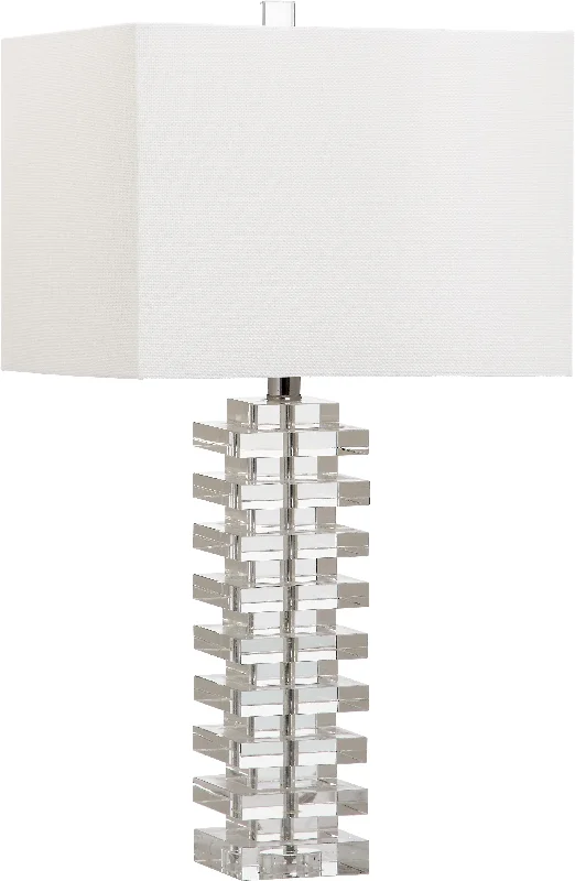 Safavieh Greta 26.5 Inch H Table Lamp 13.5" x 13.5" x 26.5" Clear