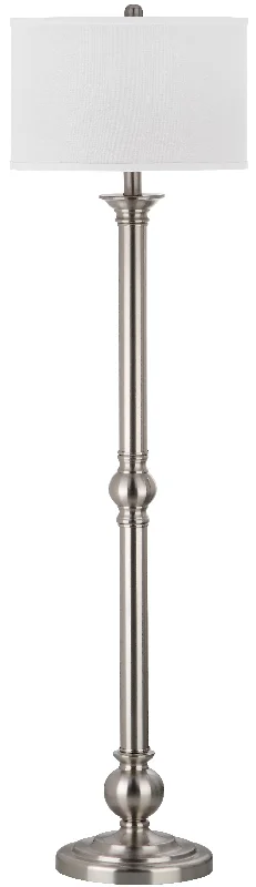 Safavieh Ingram 60 Inch H Floor Lamp 16" x 16" x 60" Nickel