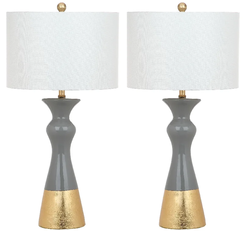 Safavieh Lewis 30.5 Inch H Table Lamp 15" x 15" x 30.5" Grey