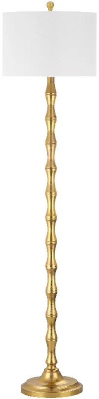 Safavieh Lindsey 63.5 Inch H Floor Lamp 15" x 15" x 63.5" Gold