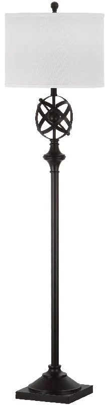 Safavieh Peterson 60 Inch H Floor Lamp 15" x 15" x 60" Black